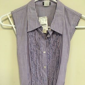 Jcrew Purple Striped Sleeveless Dress NWT